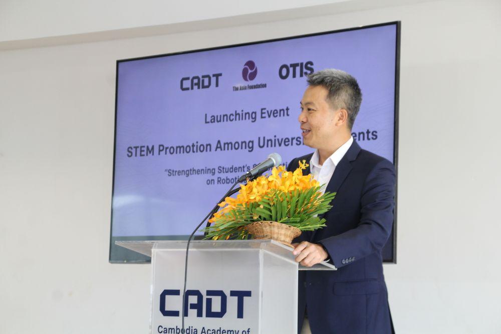 Cambodia Academy of Digital Technology Partner with The Asia Foundation and OTIS to Help Students Develop Skills in the Field of Robotics and IoT